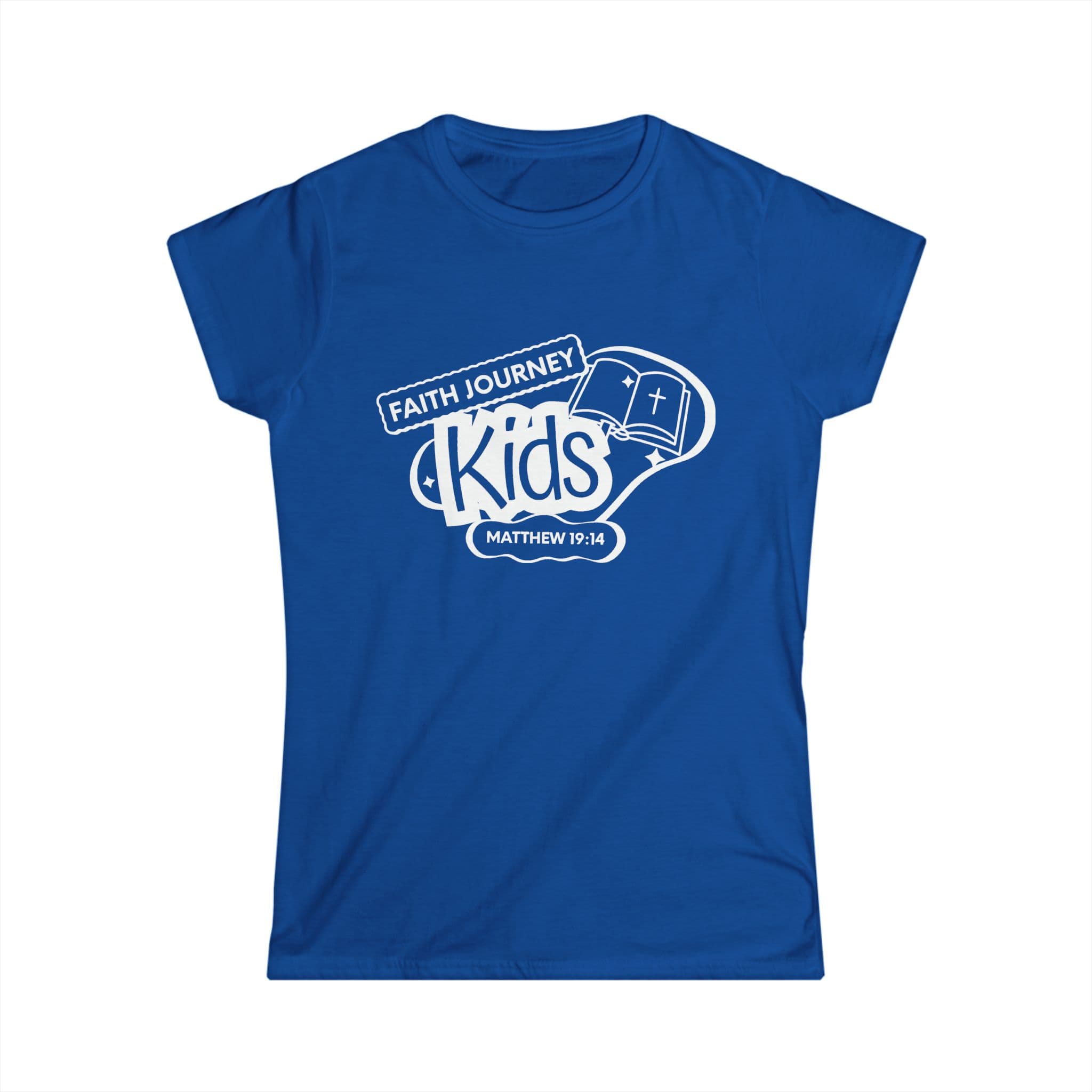 "Faith Journey Kids" Women's Tee, Motivational Shirt, Church Apparel, Faith-Based Clothing - Image 7