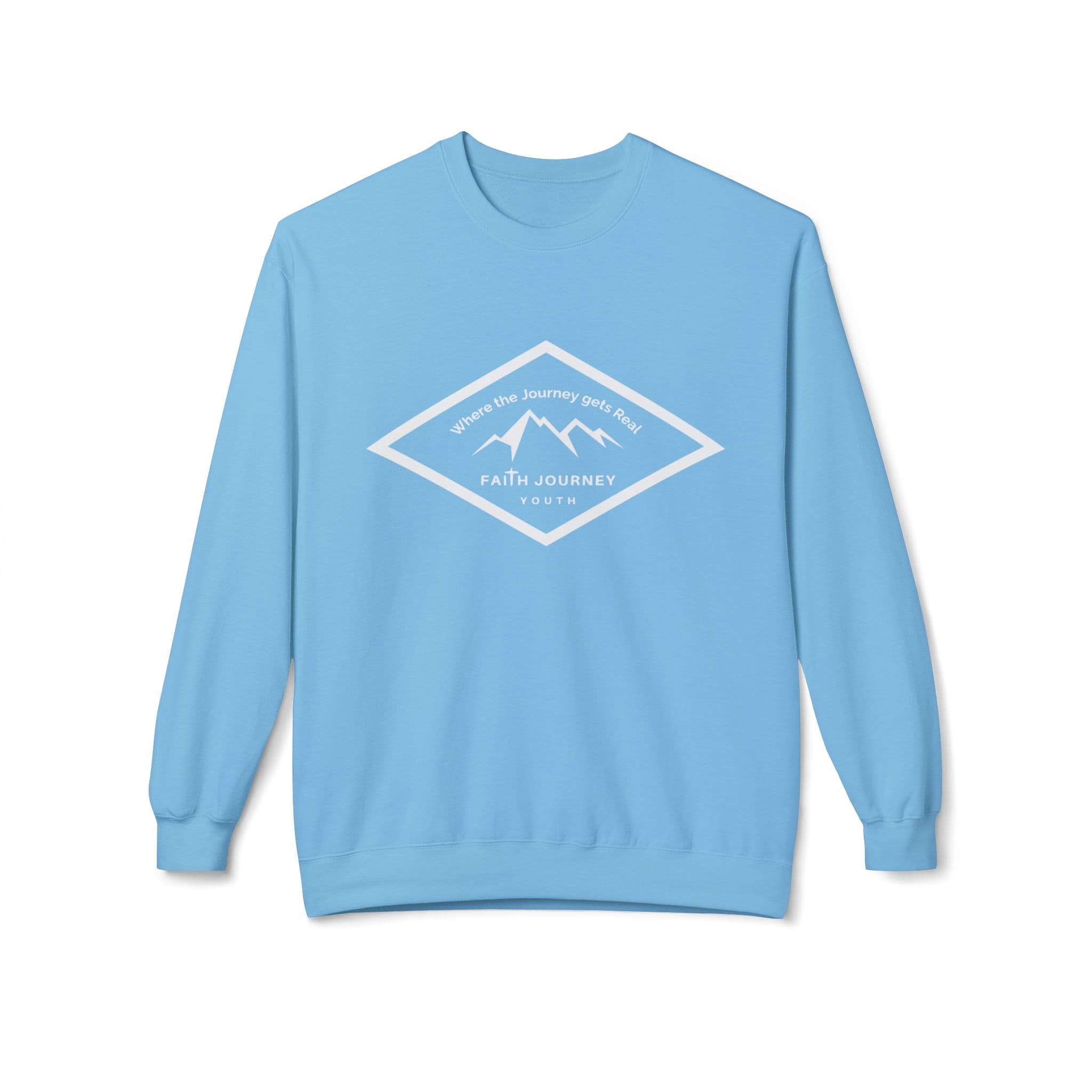 Faith Journey Youth Fleece Crewneck Sweatshirt | Unisex, Cozy Layer, Church Apparel - Image 6