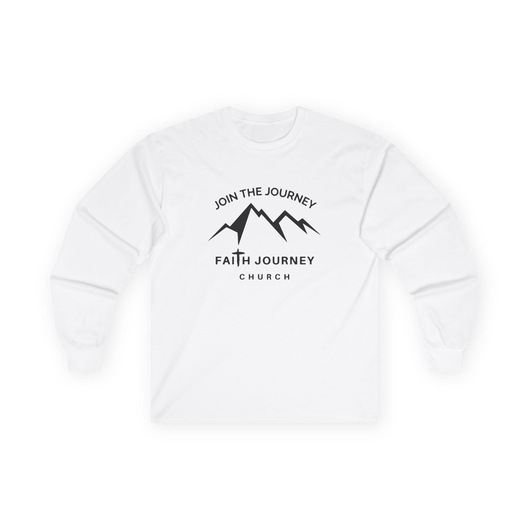 Faith Journey Church "Join the Journey" Long Sleeve Tee, Inspirational Apparel, Church Event Wear, Casual Faith Clothing