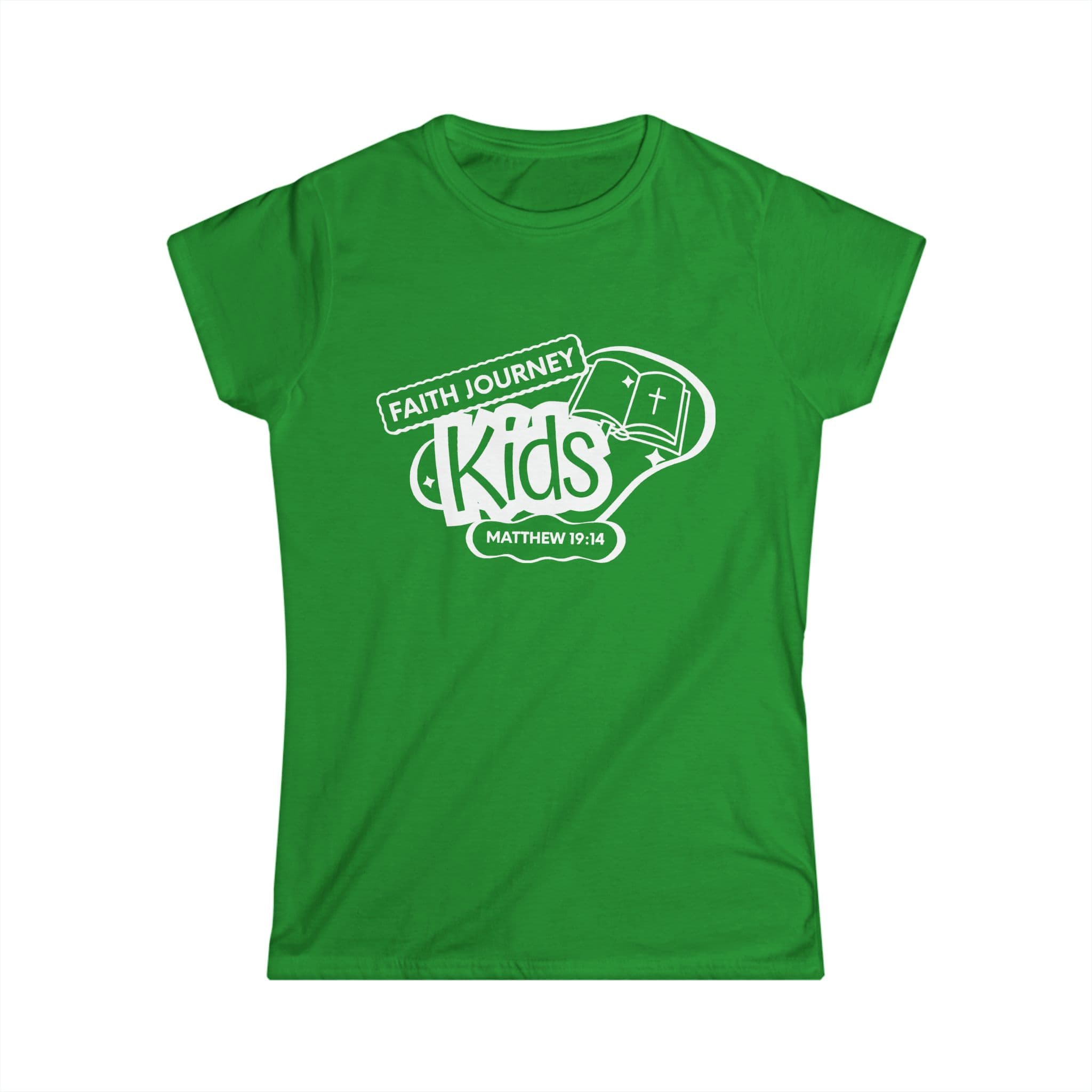 "Faith Journey Kids" Women's Tee, Motivational Shirt, Church Apparel, Faith-Based Clothing - Image 4