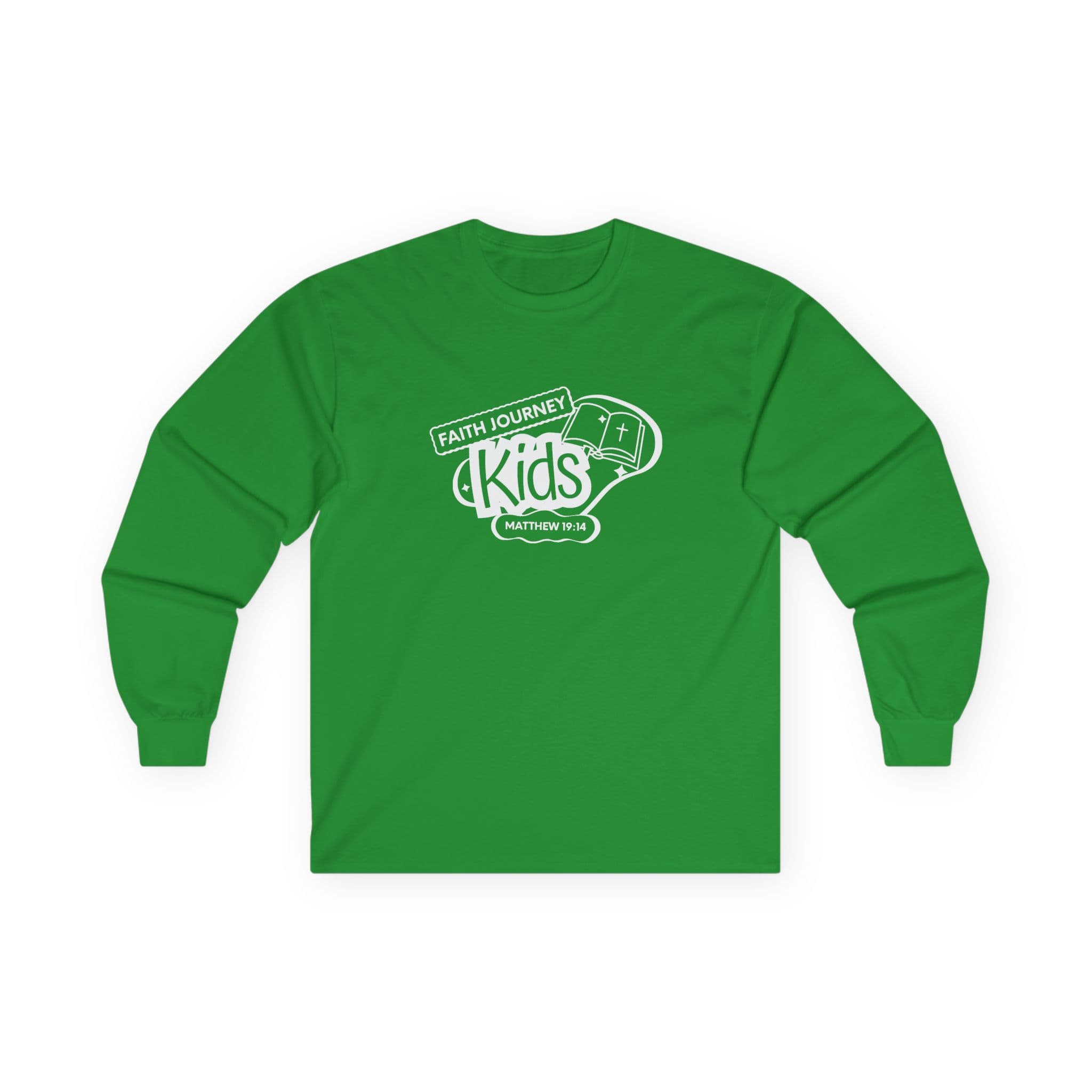 Faith Journey Kids Long Sleeve Tee, Inspirational Apparel, Church Event Wear, Casual Faith Clothing - Image 5