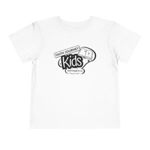 “Faith Journey Kids” Toddler Tee — “Faith Journey Kids” Matthew 19:14 Religious Short Sleeve