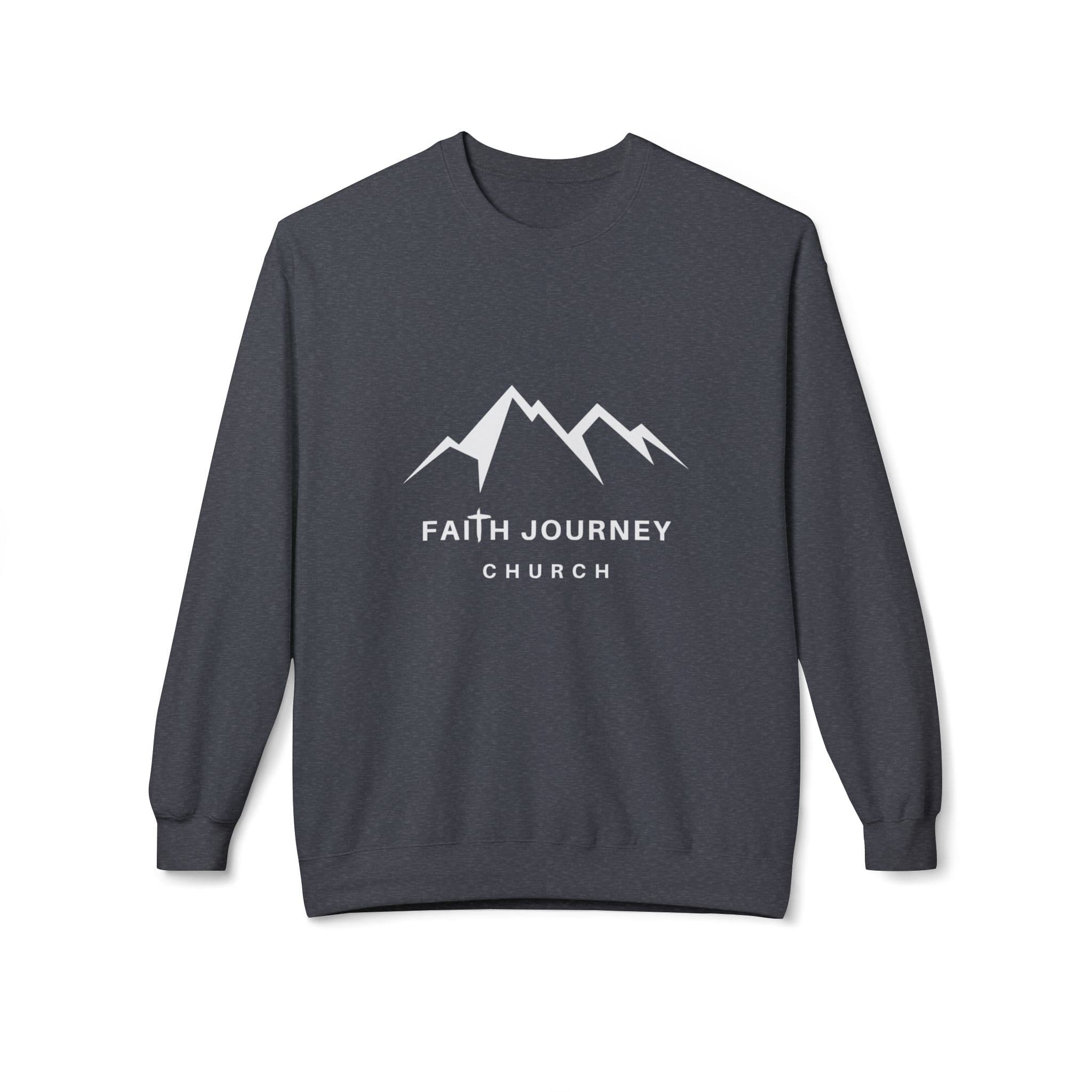 Faith Journey Church Fleece Crewneck Sweatshirt | Unisex, Cozy Layer, Church Apparel - Image 5