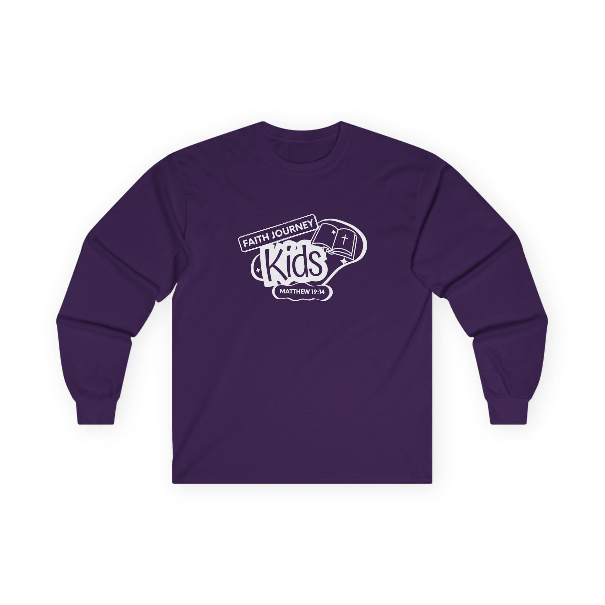Faith Journey Kids Long Sleeve Tee, Inspirational Apparel, Church Event Wear, Casual Faith Clothing - Image 9
