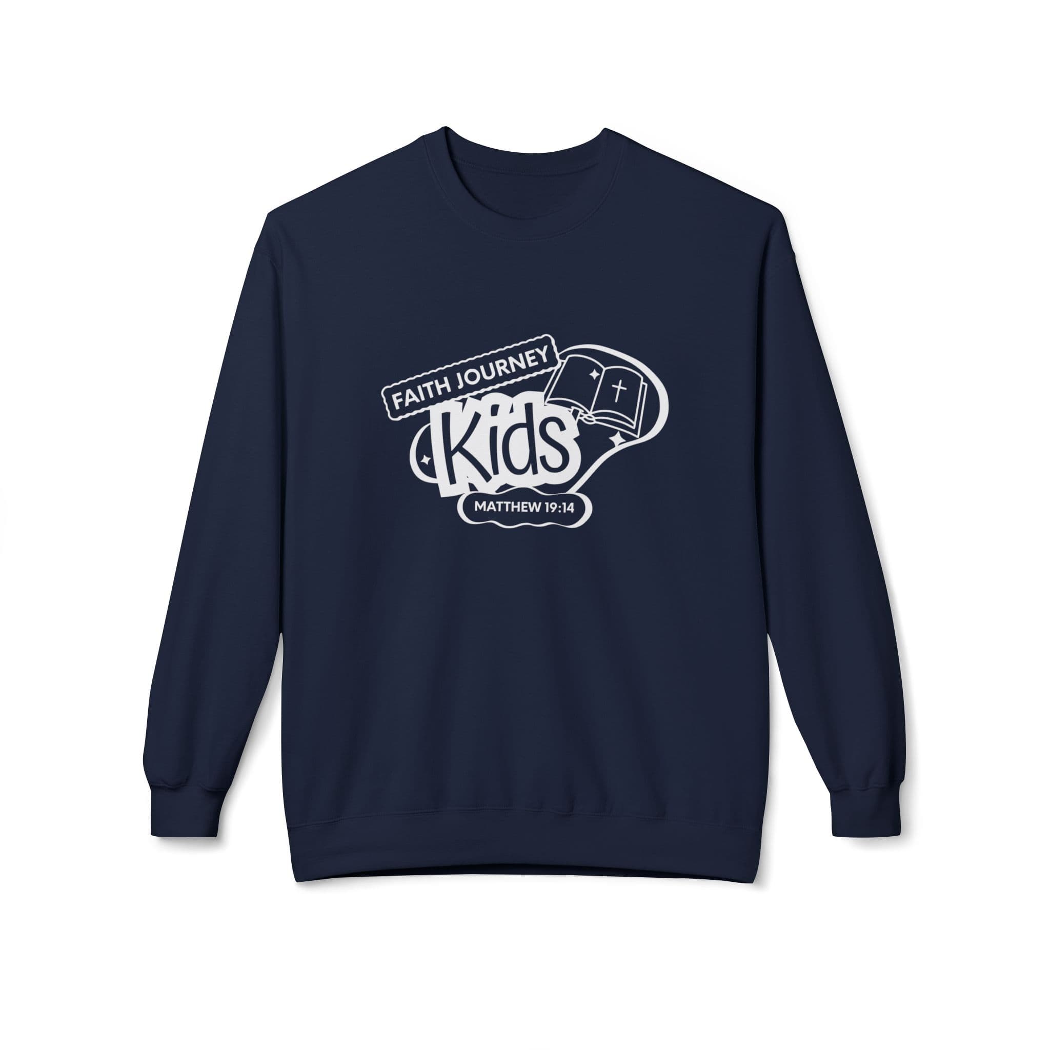 "Faith Journey Kids" - Fleece Crewneck Sweatshirt | Unisex, Cozy Layer, Church Apparel - Image 9