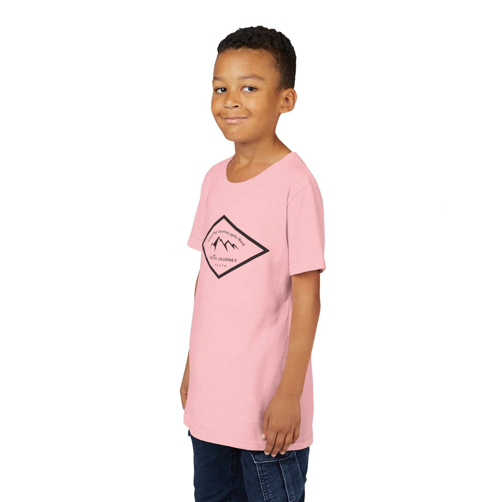 "Faith Journey Youth" Kids Size Short Sleeve Tee - Motivational Shirt for Kids, Great for Church Events, Inspirational Gift, Casual Wear, Outdoor [...] - Image 39
