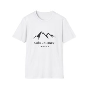 Faith Journey Church Unisex T-Shirt – Inspirational Mountain Design, Perfect for Church Events, Gifts, Casual Wear
