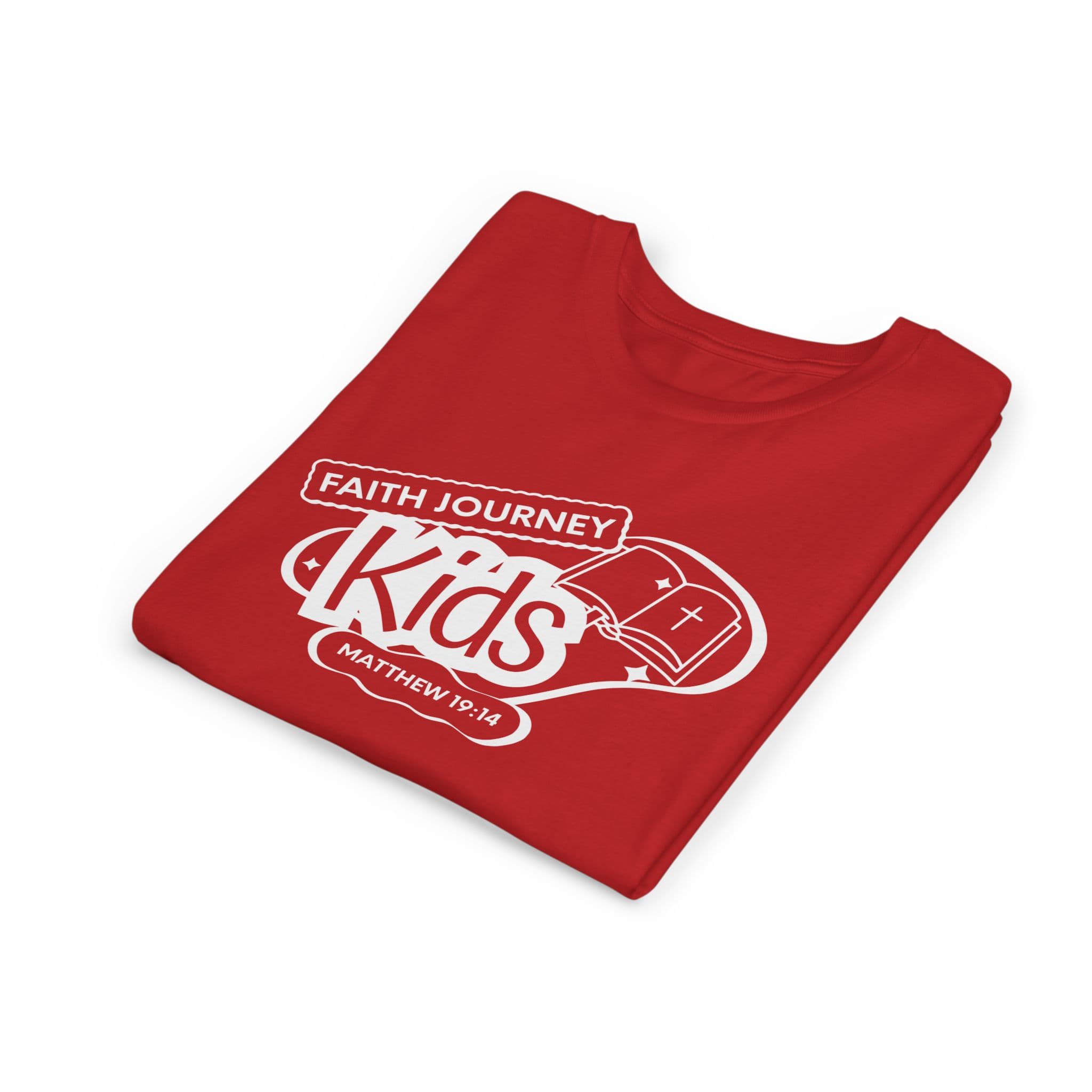 Faith Journey Kids Youth T‑Shirt – Matthew 19:14 Church Kids Tee - Image 41