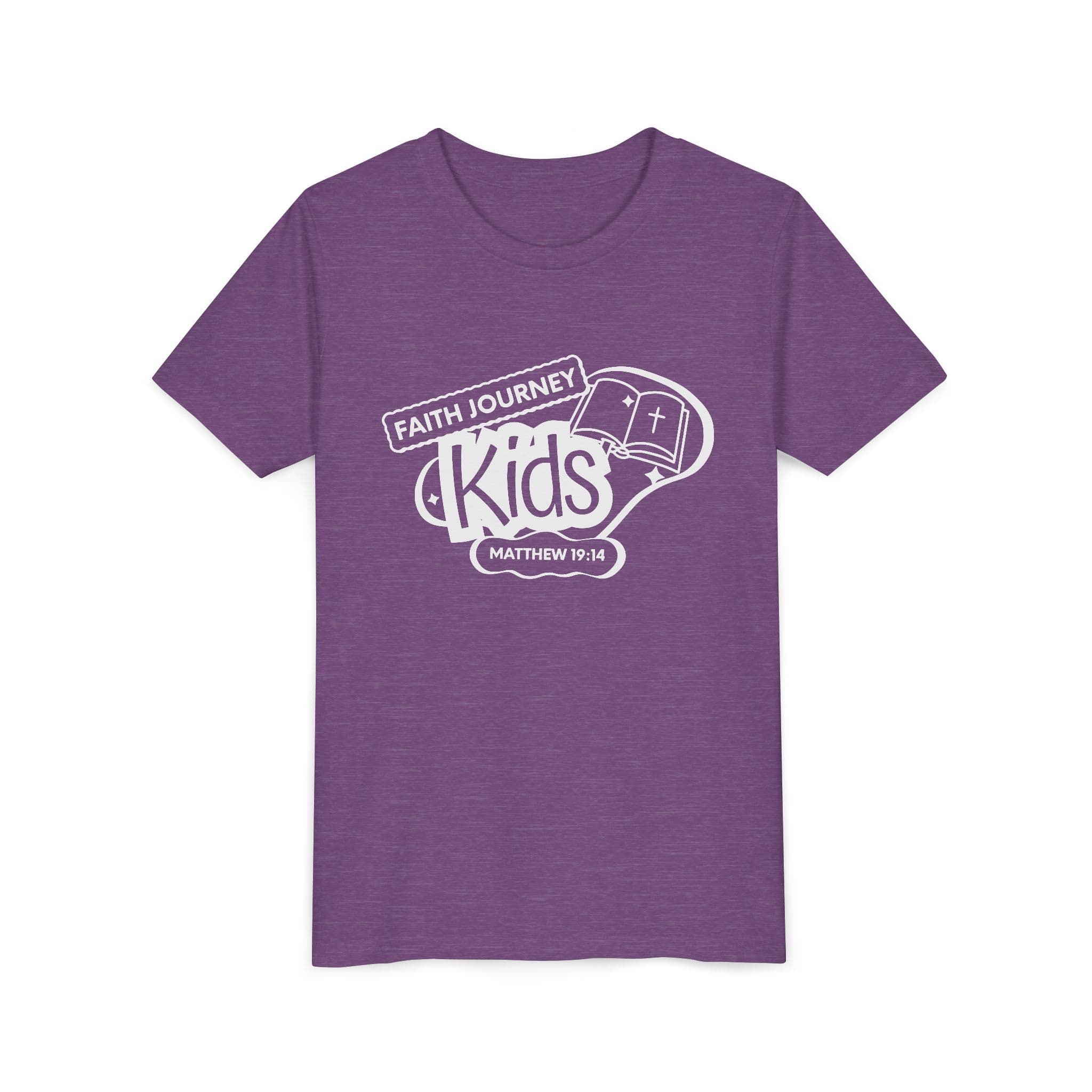 Faith Journey Kids Youth T‑Shirt – Matthew 19:14 Church Kids Tee - Image 28
