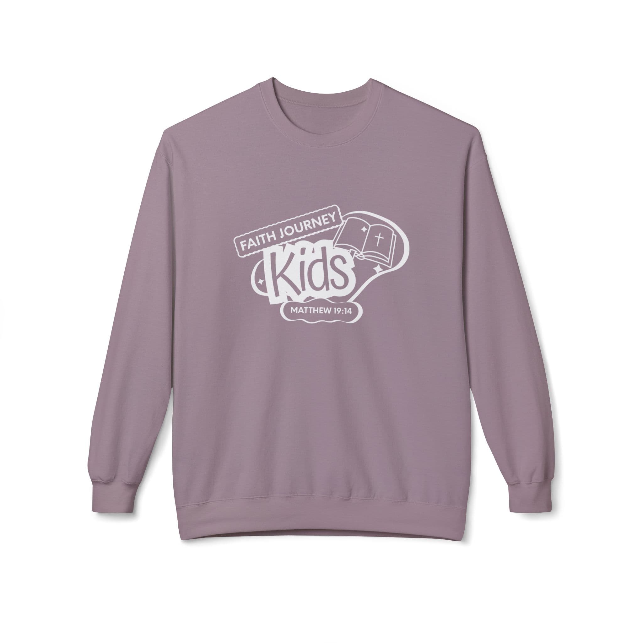 "Faith Journey Kids" - Fleece Crewneck Sweatshirt | Unisex, Cozy Layer, Church Apparel - Image 10