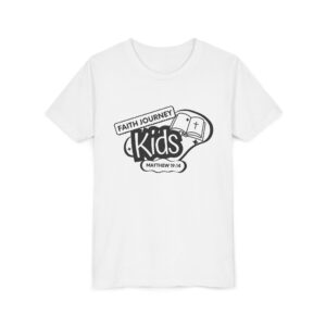 Faith Journey Kids Youth T‑Shirt – Matthew 19:14 Church Kids Tee