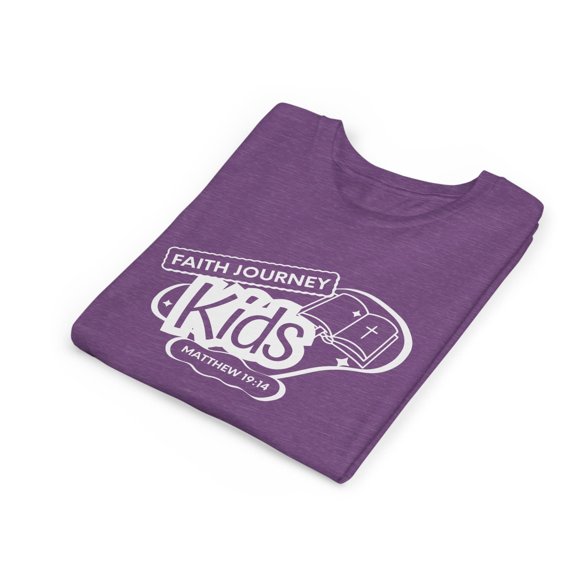 Faith Journey Kids Youth T‑Shirt – Matthew 19:14 Church Kids Tee - Image 29