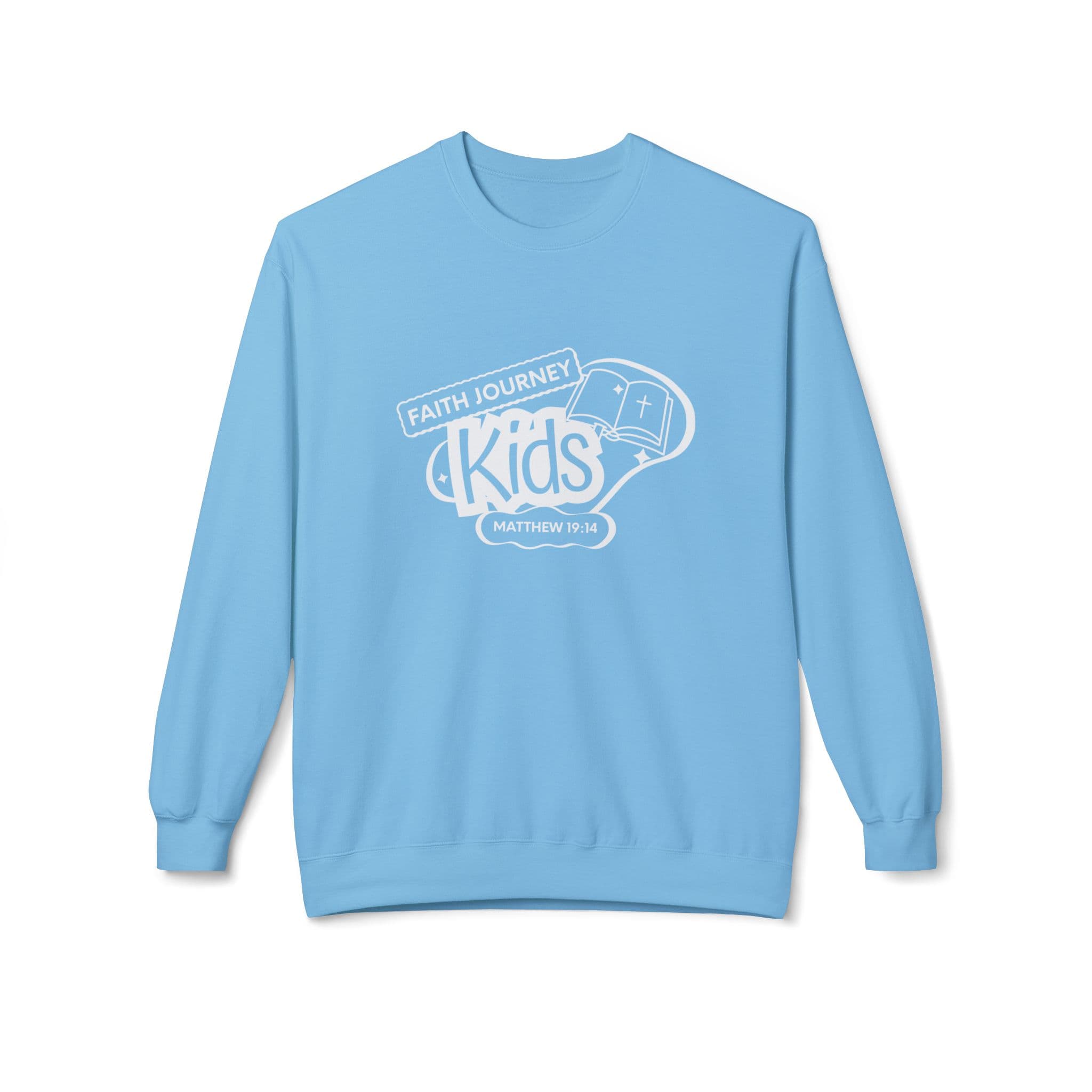 "Faith Journey Kids" - Fleece Crewneck Sweatshirt | Unisex, Cozy Layer, Church Apparel - Image 6