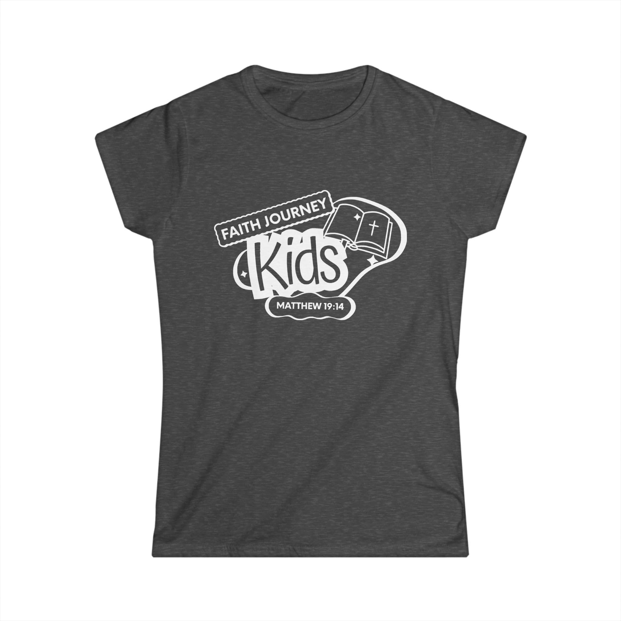 "Faith Journey Kids" Women's Tee, Motivational Shirt, Church Apparel, Faith-Based Clothing - Image 5