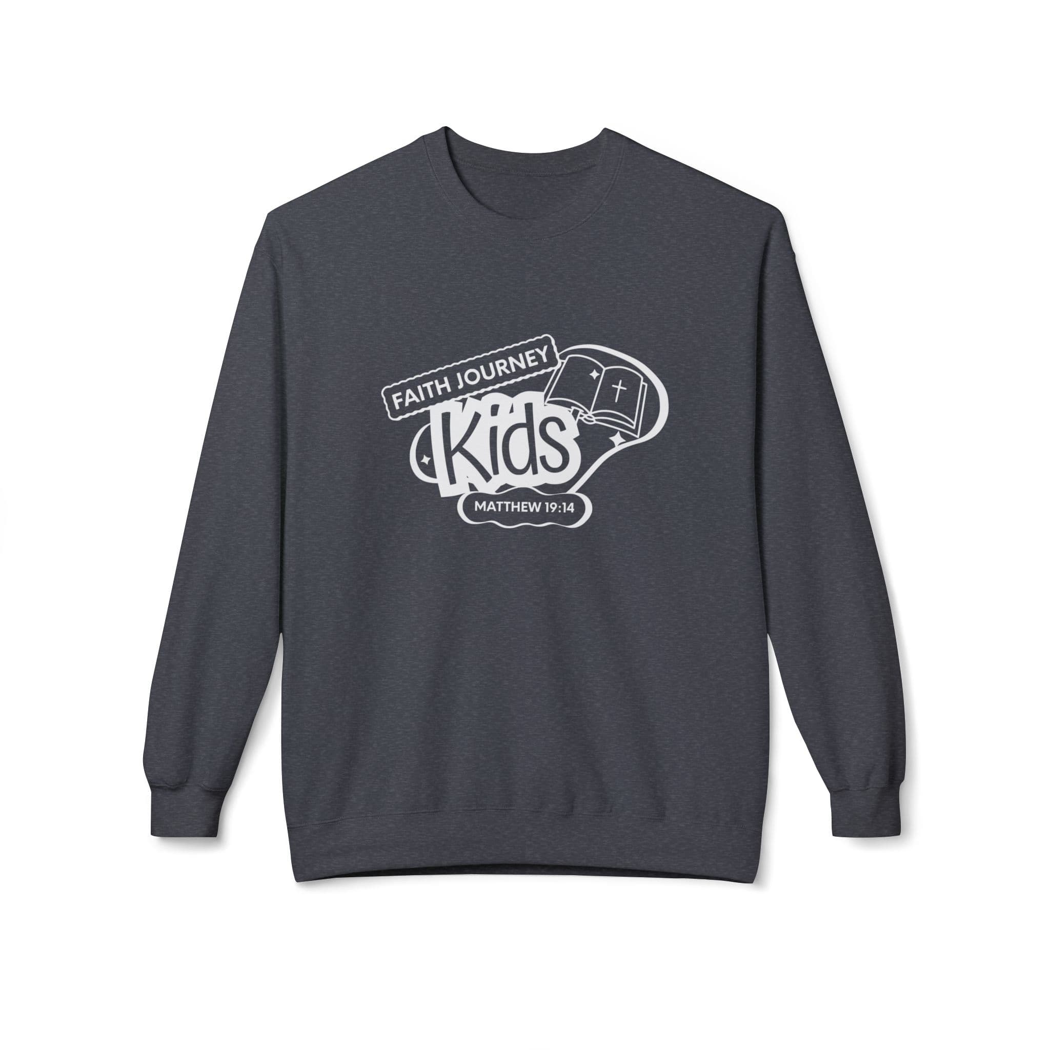 "Faith Journey Kids" - Fleece Crewneck Sweatshirt | Unisex, Cozy Layer, Church Apparel - Image 5