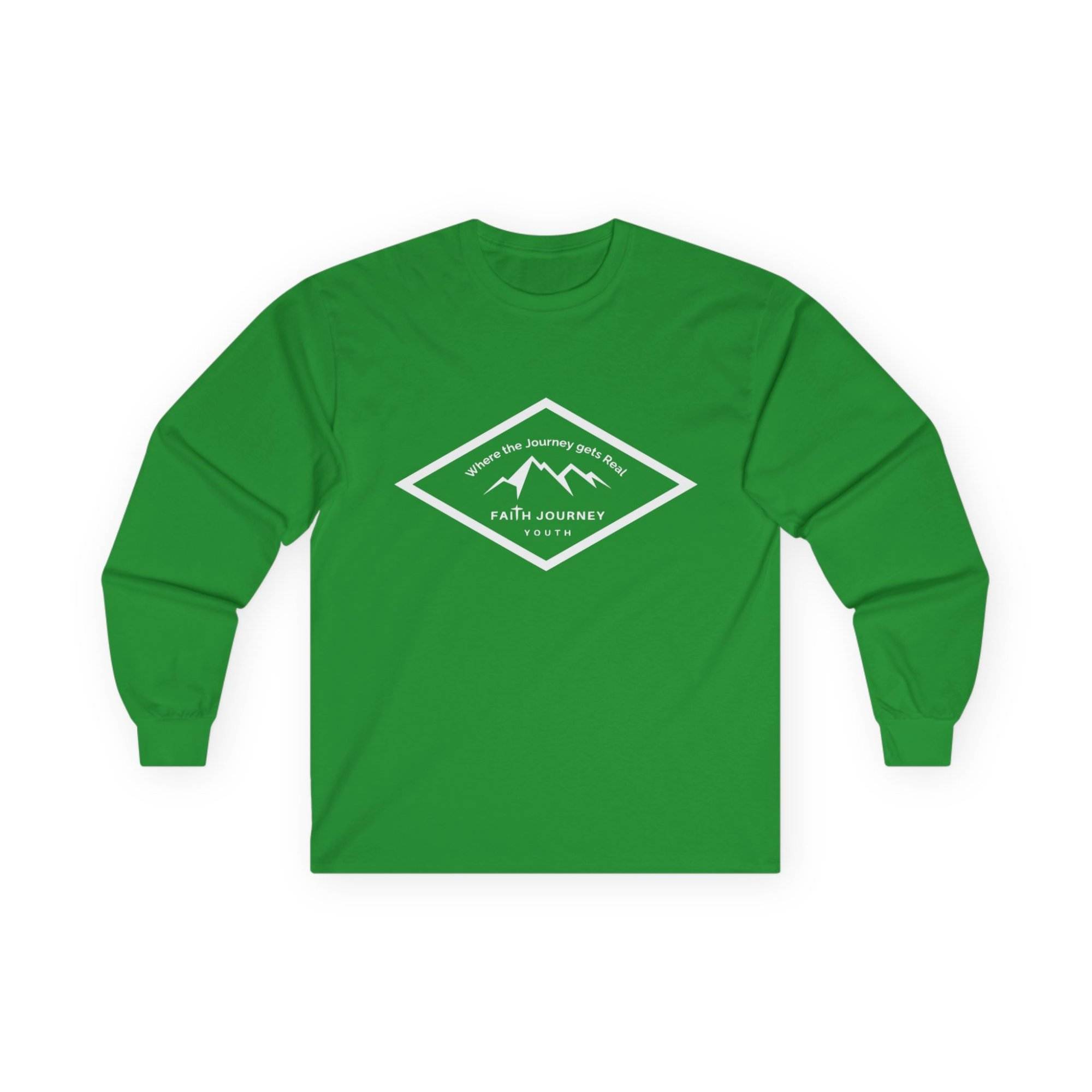 Faith Journey Youth Long Sleeve Tee, Inspirational Apparel, Church Event Wear, Casual Faith Clothing - Image 5