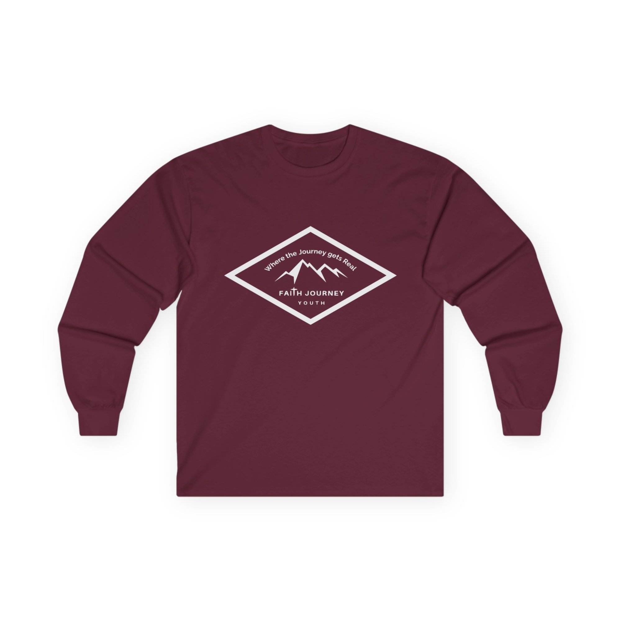 Faith Journey Youth Long Sleeve Tee, Inspirational Apparel, Church Event Wear, Casual Faith Clothing - Image 4