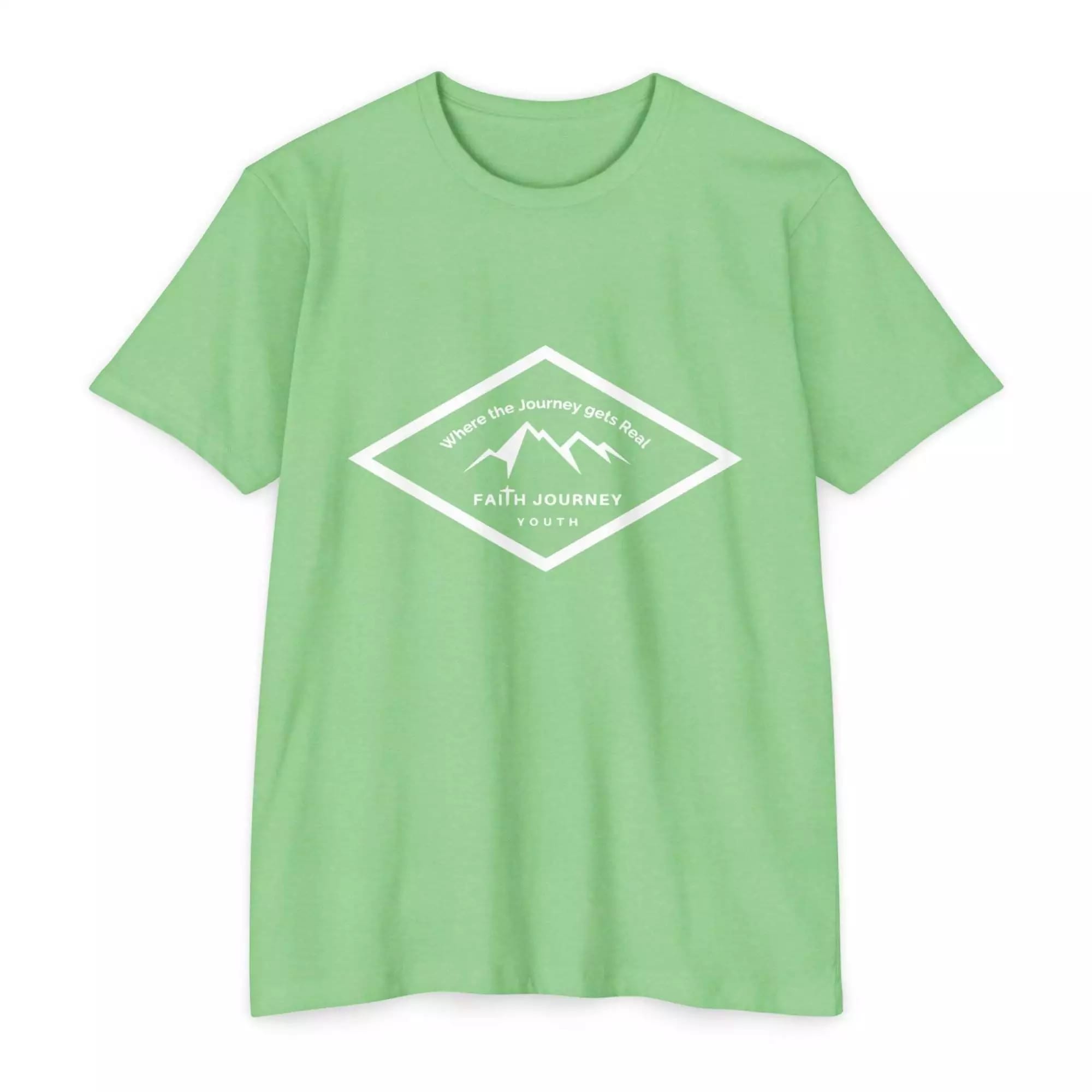 Faith Journey YouthPremium T-Shirt, Motivational Tee, Unisex Graphic Shirt, Adventure Shirt 60% Poly – 40% Cotton