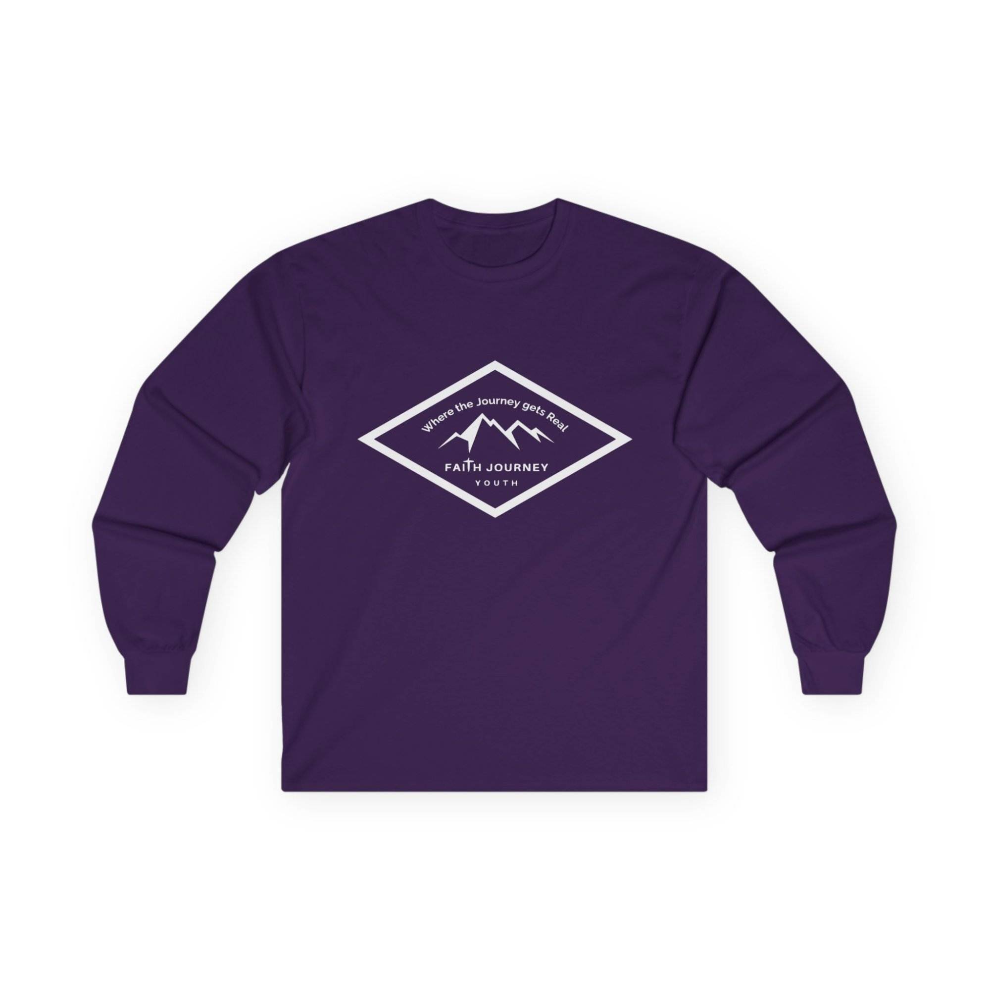 Faith Journey Youth Long Sleeve Tee, Inspirational Apparel, Church Event Wear, Casual Faith Clothing - Image 9