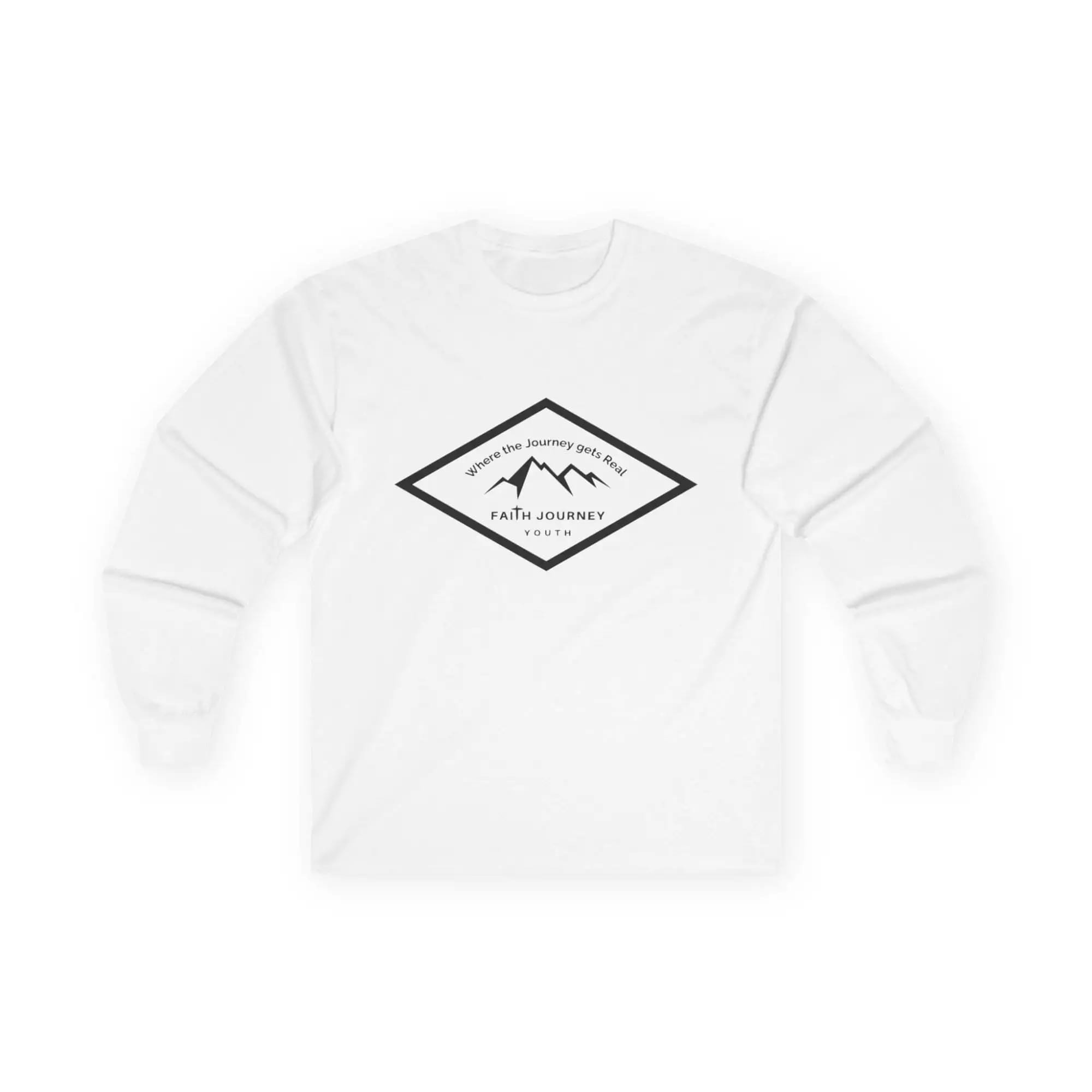 Faith Journey Youth Long Sleeve Tee, Inspirational Apparel, Church Event Wear, Casual Faith Clothing