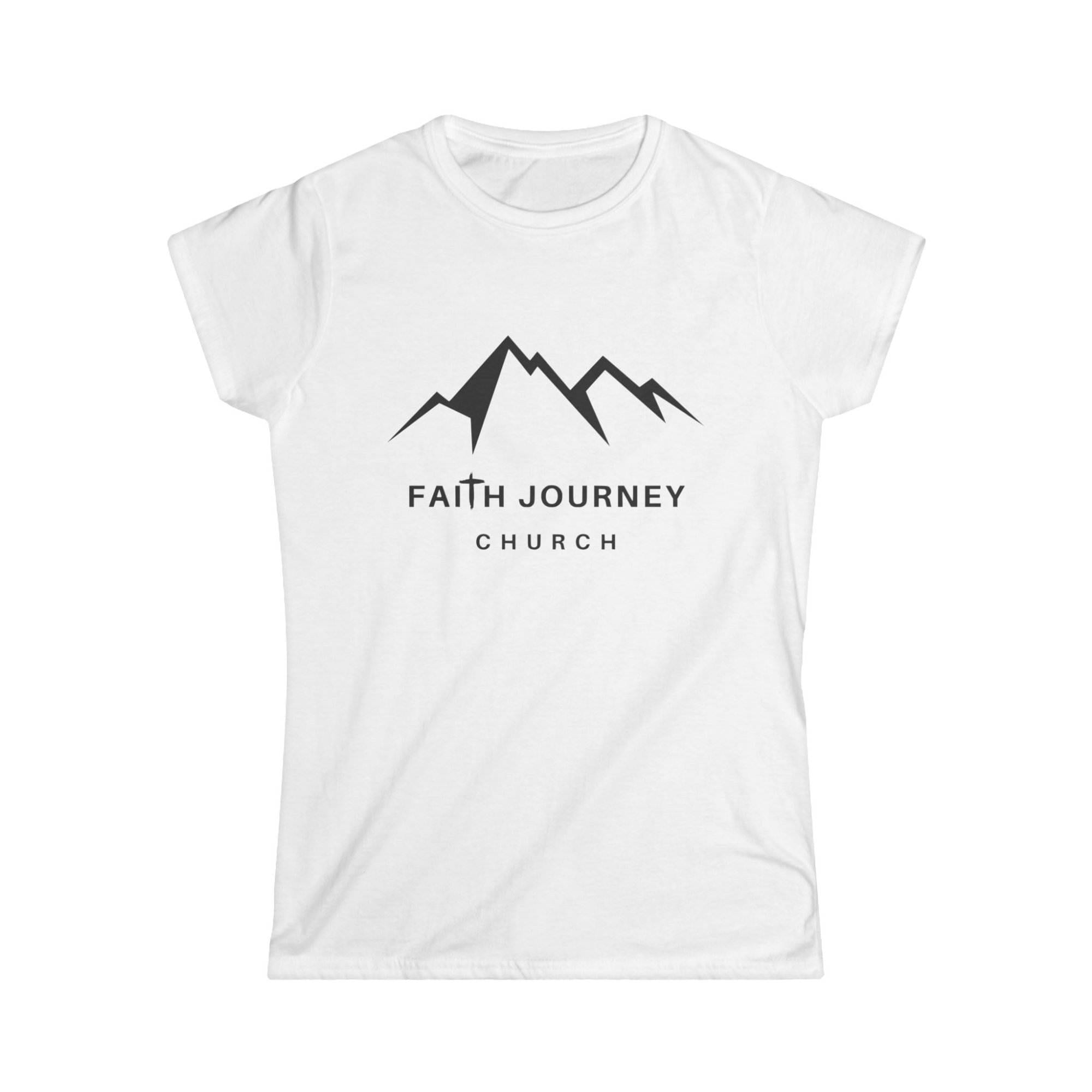 Faith Journey Church Women’s Tee, Motivational Shirt, Church Apparel, Faith-Based Clothing